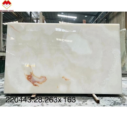 Erstellen Sie eine luxuriöse Villa mit unserem polierten, durchscheinenden, hintergrundbeleuchteten, weißen Marmor-Onyx-Slab.