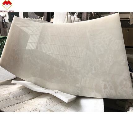 Erstellen Sie eine luxuriöse Villa mit unserem polierten, durchscheinenden, hintergrundbeleuchteten, weißen Marmor-Onyx-Slab.