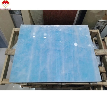 Moderne Fußbodenrevolution Durchscheinende Blaue Jade Onyx Steinfliesen für Wand und Boden