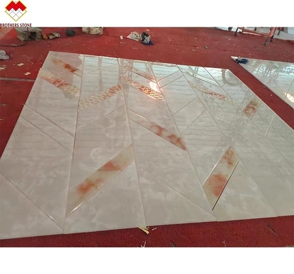 Polierte Onyx-Marmorplatten in Standard- oder individueller Größe für Türrahmen und Verkleidung
