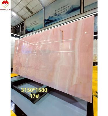 Große Platte Onyx Marmor atemberaubend Weiß rosa Onyx Stein für Wand und Tisch
