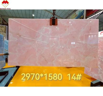Große Platte Onyx Marmor atemberaubend Weiß rosa Onyx Stein für Wand und Tisch