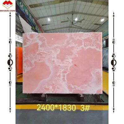 Große Platte Onyx Marmor atemberaubend Weiß rosa Onyx Stein für Wand und Tisch