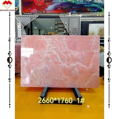 Große Platte Onyx Marmor atemberaubend Weiß rosa Onyx Stein für Wand und Tisch
