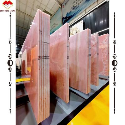 Große Platte Onyx Marmor atemberaubend Weiß rosa Onyx Stein für Wand und Tisch