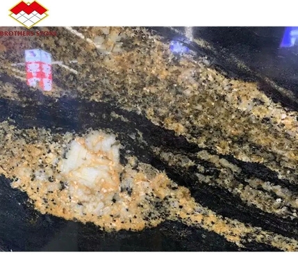 Luxus-Küchenarbeitsplatte aus chinesischem Granit mit poliertem schwarzem Goldstein