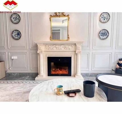 Freistehende moderne Innenraum Royal Botticino Marmor Dekor Creme Shanna Beige Marmor für Kamin Tischplatte Umgeben