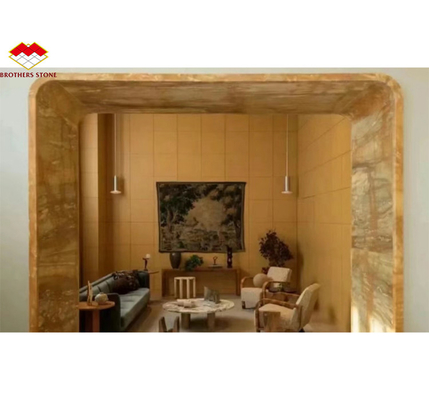 Moderne Design-Stil Italien Luxus-Große Platte Sienna Goldmarmorfliese für Hotelwand und Tisch