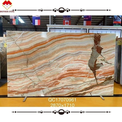 Große Plattenbuch abgestimmt mehrfarbige Onyx Agat Stein für Innenarchitektur Wandverkleidung