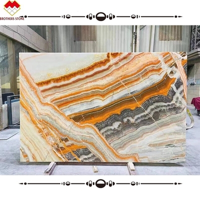 Große Plattenbuch abgestimmt mehrfarbige Onyx Agat Stein für Innenarchitektur Wandverkleidung