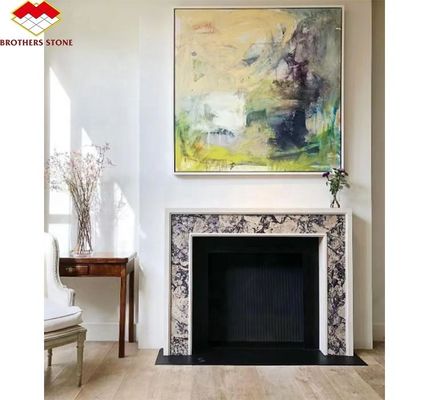 Custom Marmor Mantel Kamin ohne Fernbedienung perfekt für Wohnzimmer oder Vilar