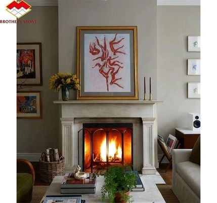 Custom Marmor Mantel Kamin ohne Fernbedienung perfekt für Wohnzimmer oder Vilar