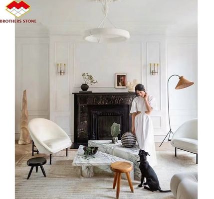 Custom Marmor Mantel Kamin ohne Fernbedienung perfekt für Wohnzimmer oder Vilar