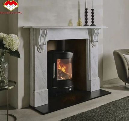 Custom Marmor Mantel Kamin ohne Fernbedienung perfekt für Wohnzimmer oder Vilar