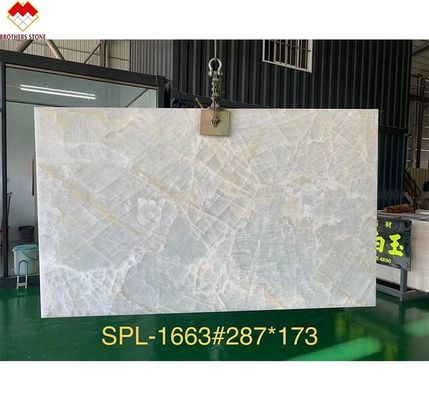 Durchsichtige Royal White Onyx Fliesen Große Felsplatten-Steinform mit 0,12% Wasserabsorption