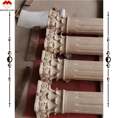 Solides Marmor-Veranda-Pedestal im modernen Design-Stil für rutschfeste und schöne Säule