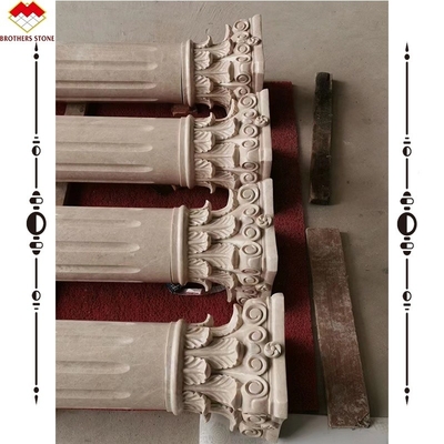 Solides Marmor-Veranda-Pedestal im modernen Design-Stil für rutschfeste und schöne Säule