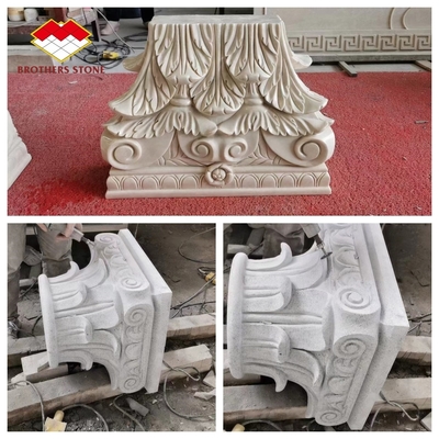 Solides Marmor-Veranda-Pedestal im modernen Design-Stil für rutschfeste und schöne Säule