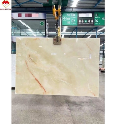 Hintergrundbeleuchtung Royal White Onyx Marmorplatte für anpassbare Tischplatte und Wandplatte