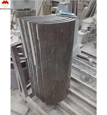 Modernes Design angepasste Graue Marmor Säule Verkleidung Bogen Hohl Marmor Säule Design