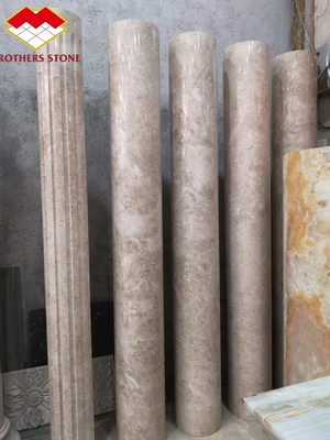 Dekoration Tinte Grün Weiß Venen Marmor Säule Römische Hohlraum 15-30mm Dicke