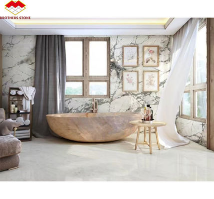 Moderne Gestaltung Luxusstein Schneefluss Marmorplatten für Innenarchitektur