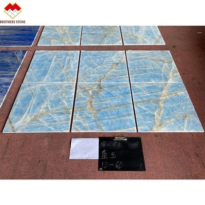 Leichtblaue Marmor-Jade-Onyx-Slab für maßgeschneiderte Fliesen