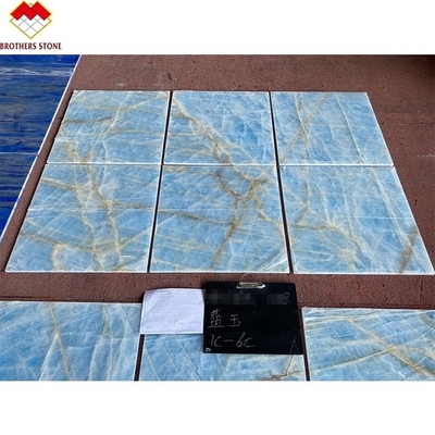 Leichtblaue Marmor-Jade-Onyx-Slab für maßgeschneiderte Fliesen