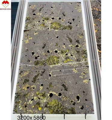 Brasilianische durchsichtige Alpinus Granit Super Kristall exotische natürliche Hintergrundbeleuchtung Patagonien Quarzit Stein Wandplatte