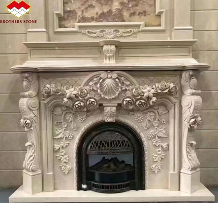 Modern italienischer Stil Marmor Kamin Mantel Innenzimmer Dekorationsstein Kamin in Granit