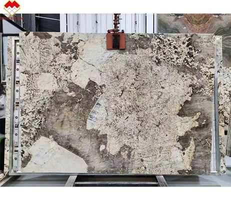 Modernes Design Gold Lieferant Polster Backlight Patagonien Pandora Quarzit Veneer Slab Kristall Weiß Onyx Durchscheinender Stein