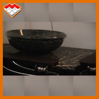 Schneiden Sie schwarzen italienischen Marmor Portoro mit Goldader für Badezimmer Countertop zurecht