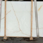 Populäre schöne von hinten beleuchtete weiße Onyx-Stein-Platte für Boden/Wand/Countertop