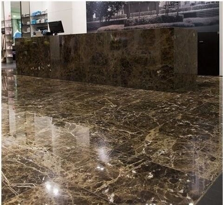 Dunkle Marmorsteinplatte Marron Emperador, Granit-Badezimmer-Fliesen für Boden und Wand