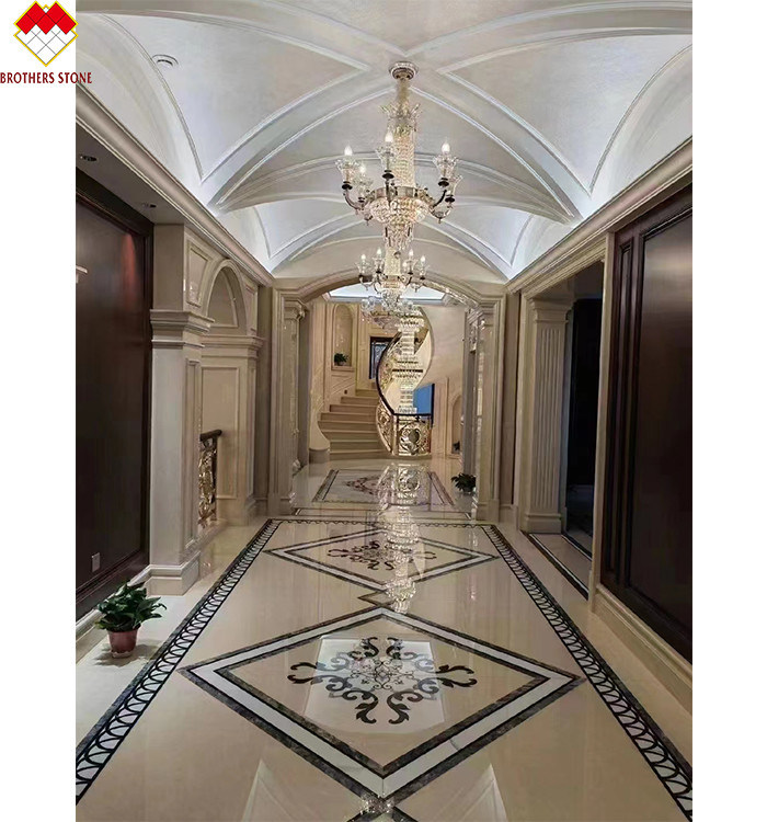 Individuell geschnittenes Wasserstrahl-Marmor-Medaillon für moderne Villen und Hotels