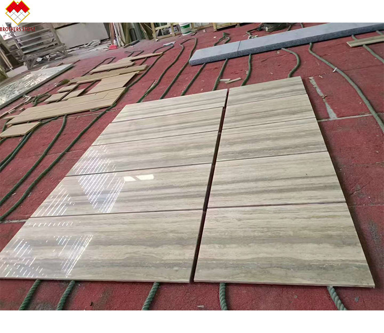 12x24 Zoll Größe Graue Venen Beige Travertin Bodenplatte in gutem Stil im modernen Design