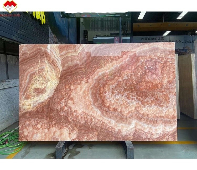 Moderne Design Rot Drachen Jade Onyx Schieferwand Panel Fußbodenfliesen für Grade Schmuck