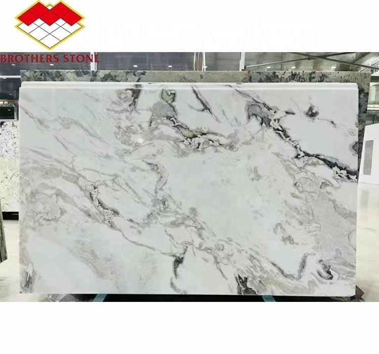 Polster Milchweiß Alabaster Marmor Große Platte für Wohnzimmer und Esstisch Bodenbelag