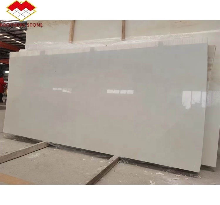 Custom Modern White Onyx Marmorplatte für Treppe Esstisch Kamin Herd Stein