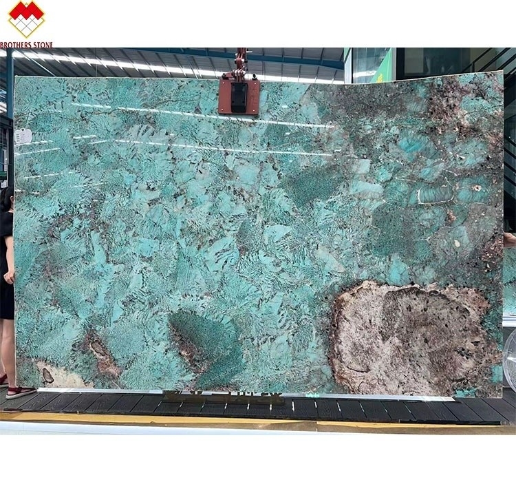 Innenraum Portomare Quarzit Helle Amazonasgrüne Marmorplatten Vielfarbige Grüne Guatemala
