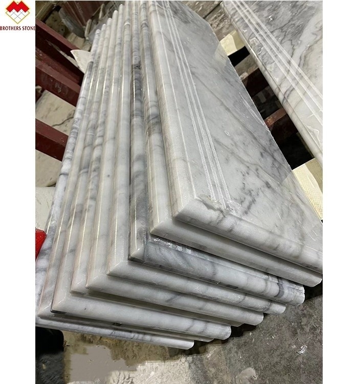 Modernes Design Naturstein Treppe Schritt Treten und Aufsteiger für Treppe Landung Grau Marmor
