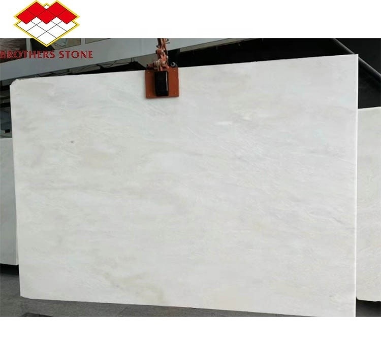 Hotel Moderne Royal White Onyx Marmorplatte Schnitt nach Maß Wandplatte und Esstisch Set