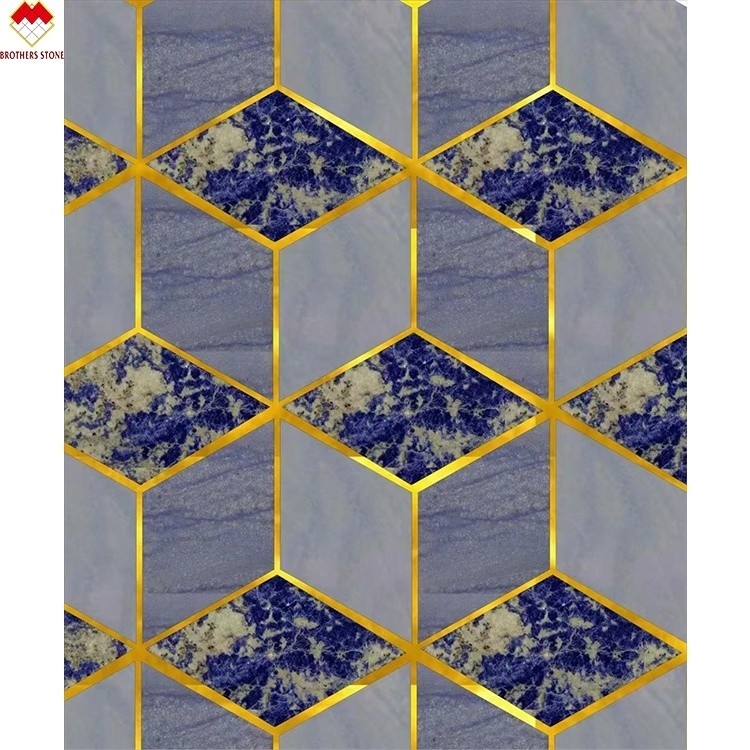 ODM OEM Akzeptable Luxus Bolivien Blauer Marmor Arbeitsplatte für Wandplatten und Bodenfliesen