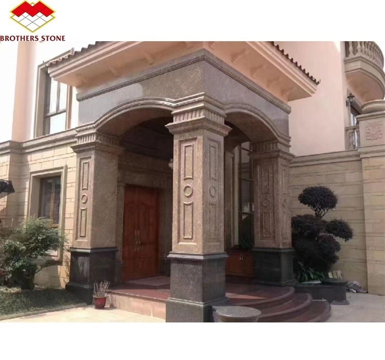 Granit aus poliertem kalifornischem Gold für Treppen und Türrahmen im modernen Außenbereich