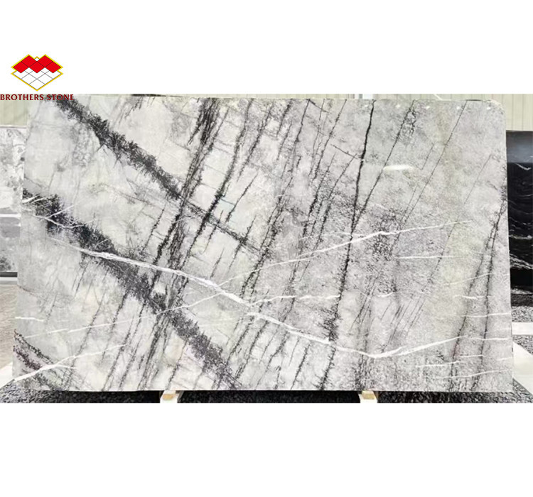 Grafikdesign Naturstein italienischer Silberbaum Marmorfußbodenfliesen für Wohnzimmer