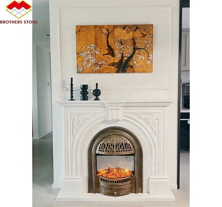 Modern italienischer Stil Marmor Kamin Mantel Innenzimmer Dekorationsstein Kamin in Granit